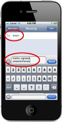 Nextrip con texto SMS