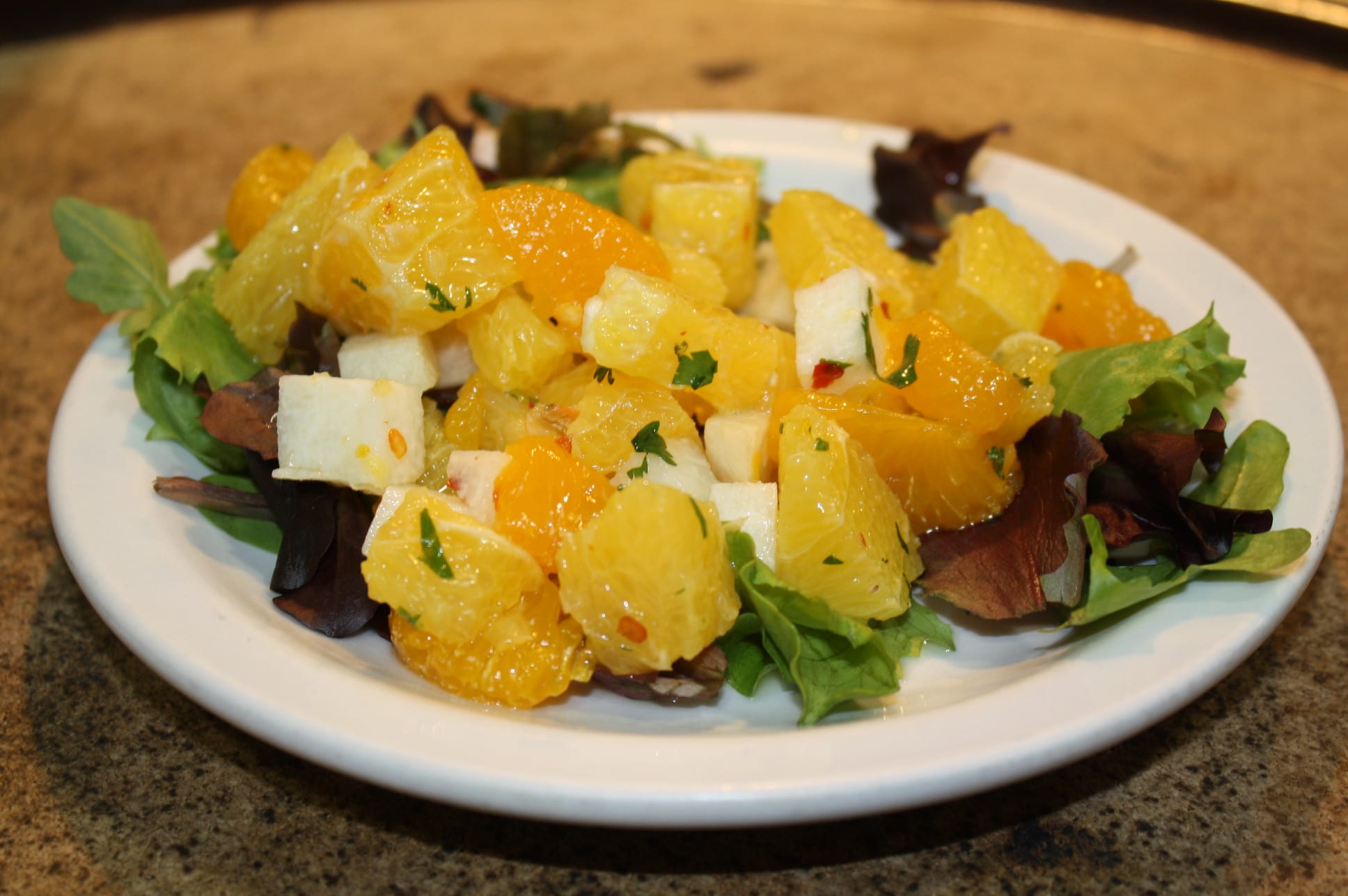 Ensalada de jícama (Foto de Agustín Durán/El Pasajero)