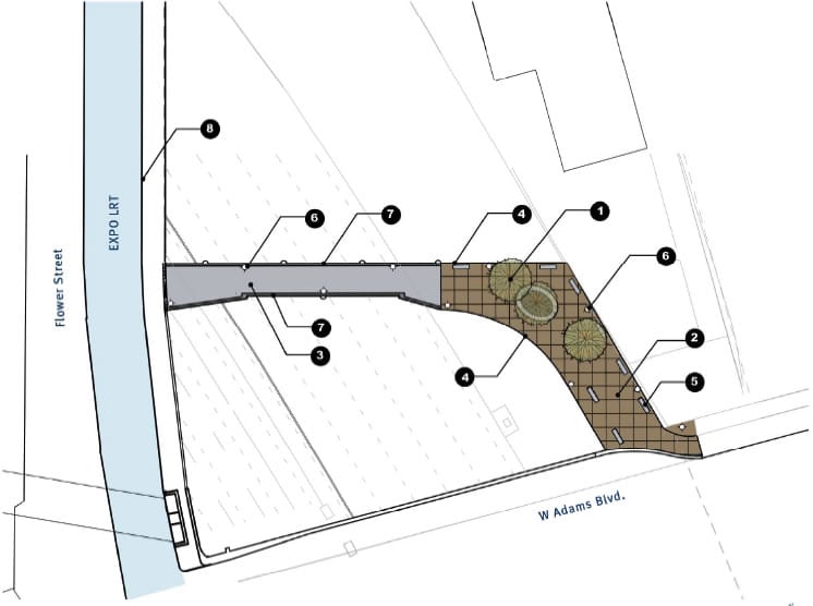 Trabjos de construcción en el bulevar Adams como parte del proyecto ExpressLanes.