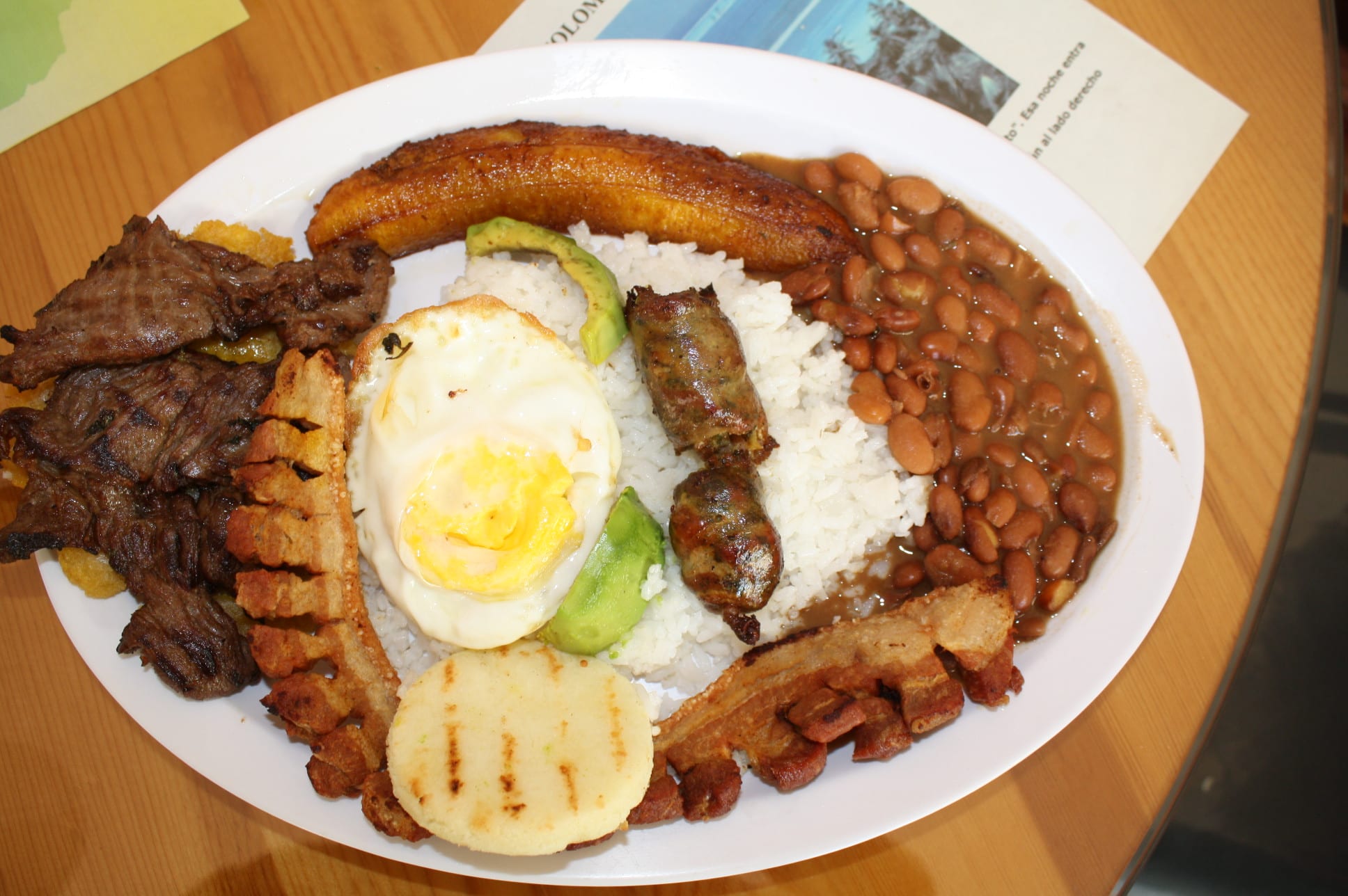 Bandeja paisa. (Foto Agustín Durán/El Pasajero)