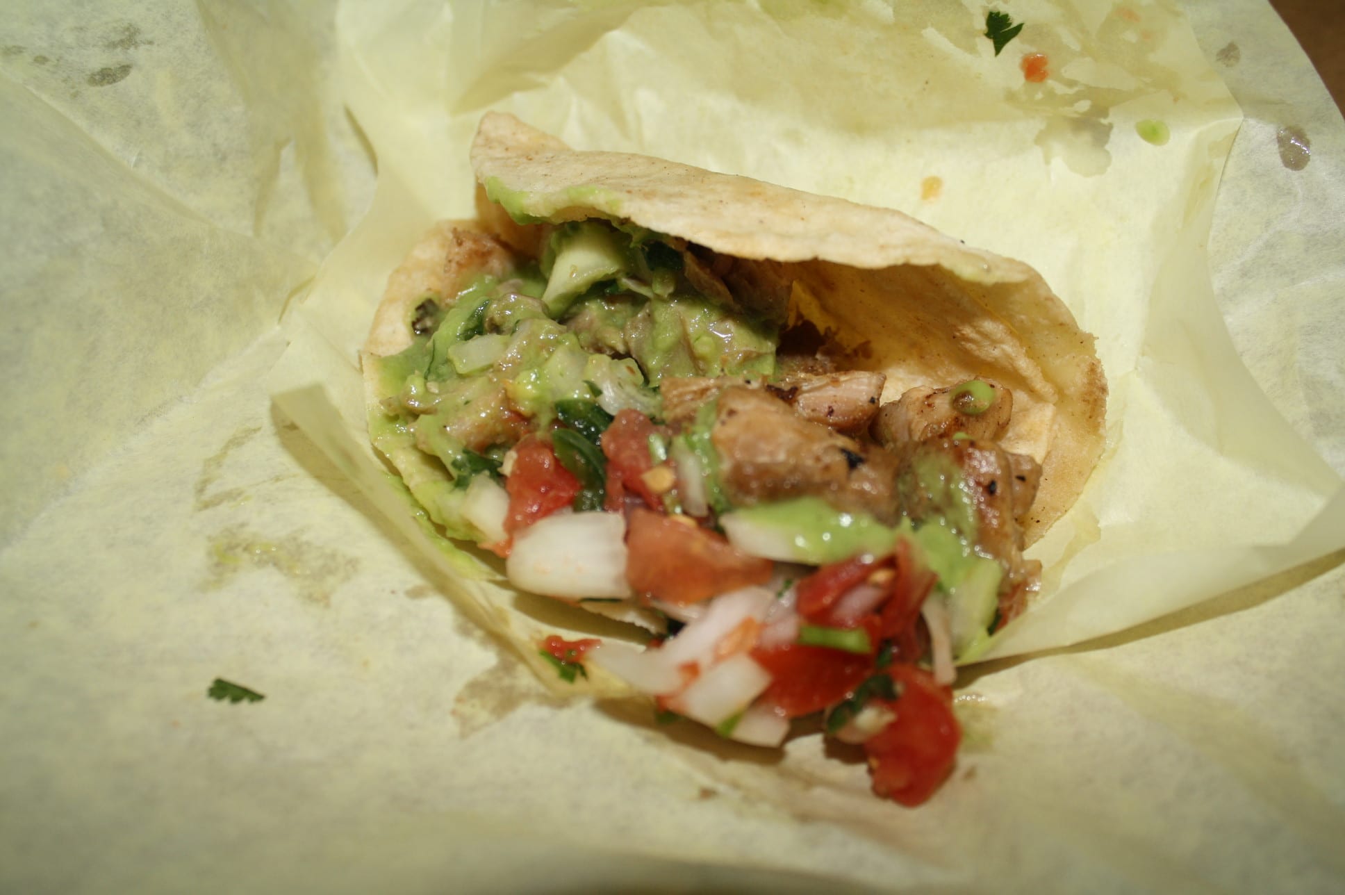 Y para que vean que también hay variedad puede pedir tacos de pollo. (Foto Agustín Durán/El Pasajero).