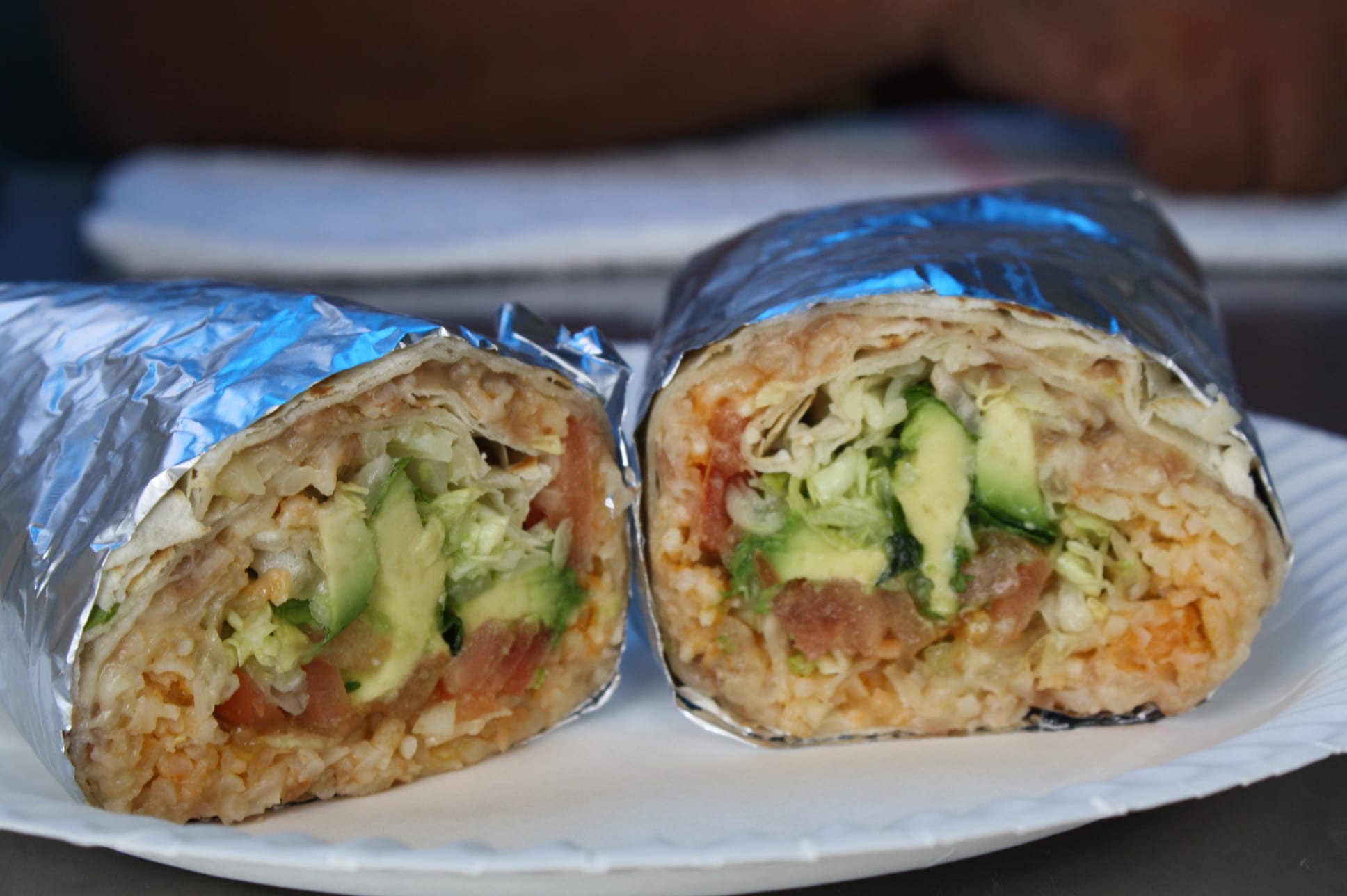 Burrito vegetariano. (Foto Agustín Durán/El Pasajero). 