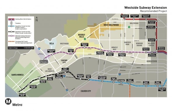 Mapa tren al oeste