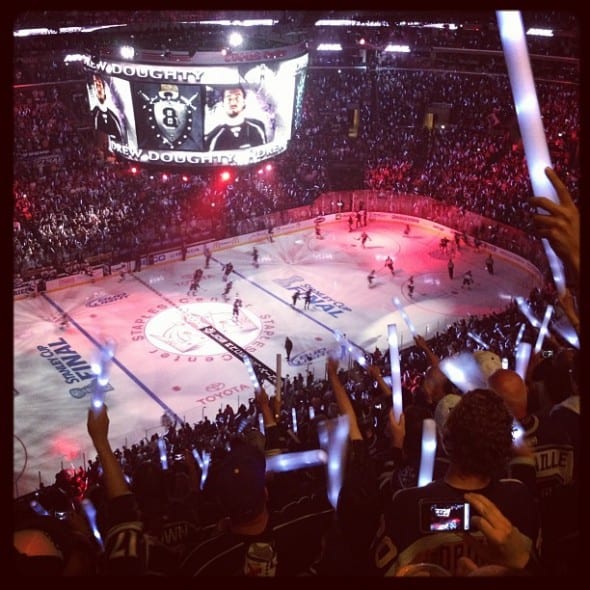 Escena del cuatro juego de los Kings contra los Devils. (Foto: L.A. Kings Instagram feed)
