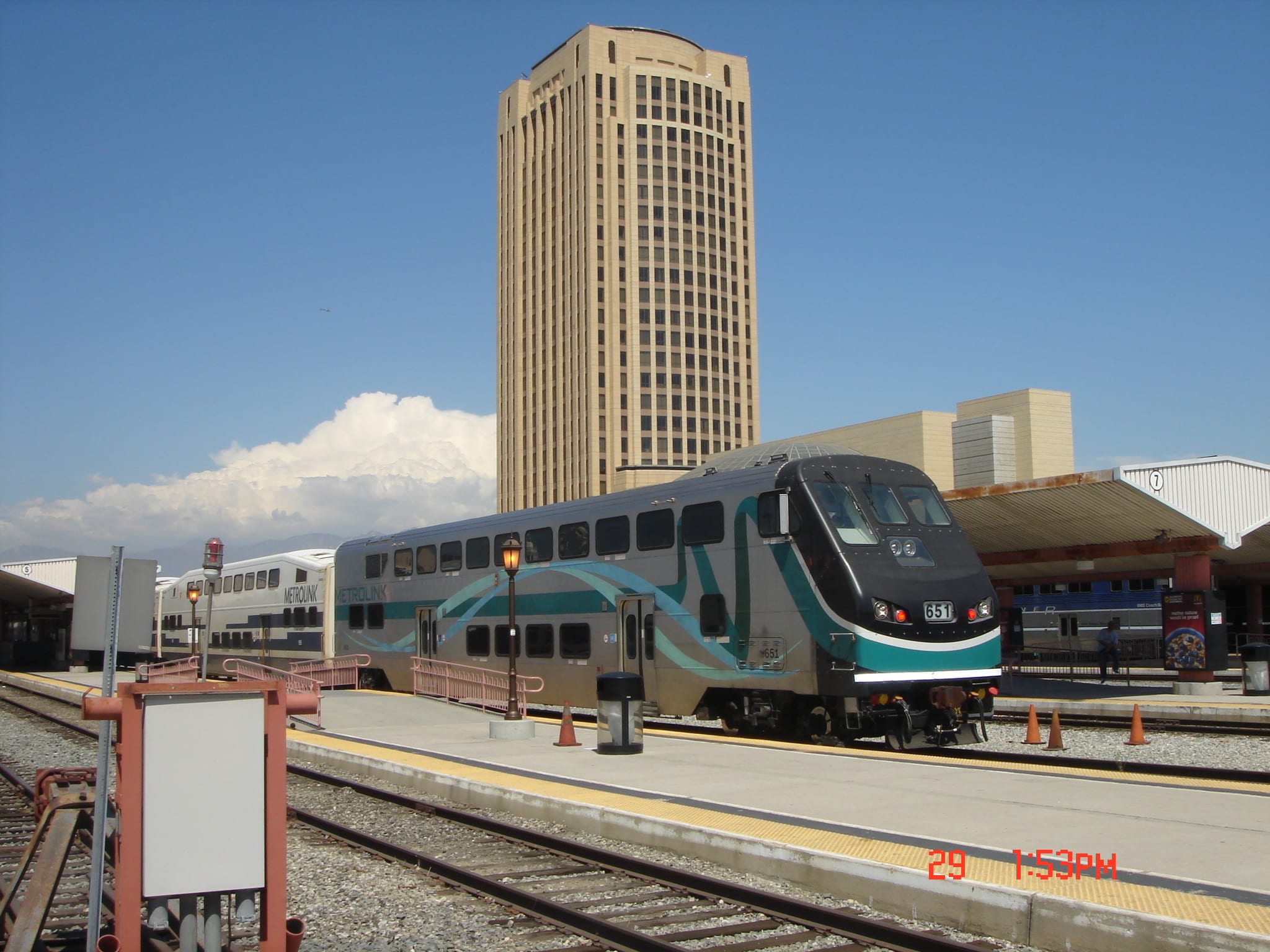 Tren de Metrolink en Union Station.