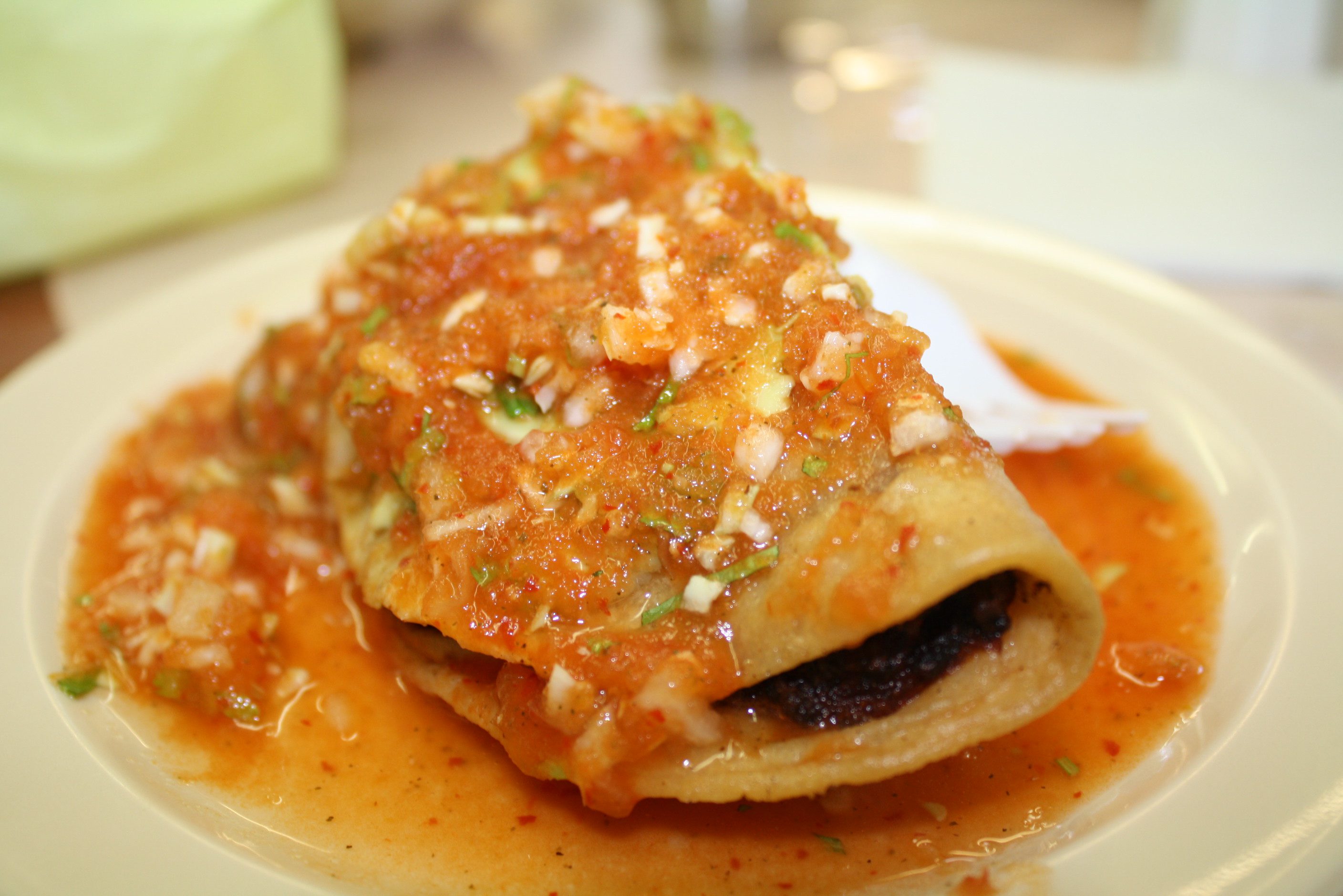 El 4 Vientos Tacos de camarón. (Foto Agustím Durán/El Pasajero).