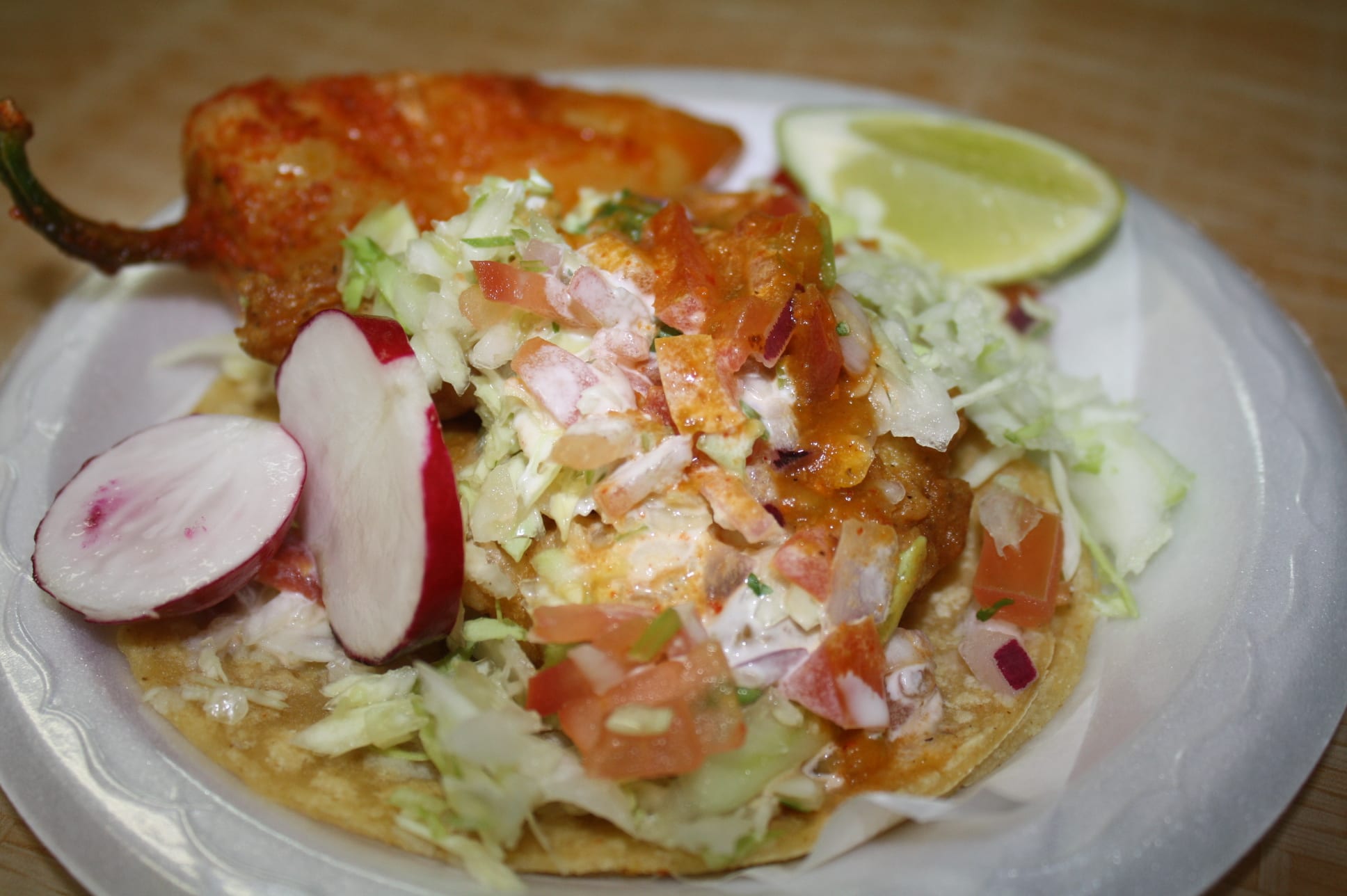 Tacos Baja Tacos de camarón de los más populares. (Foto Agustín Durán/El Pasajero).