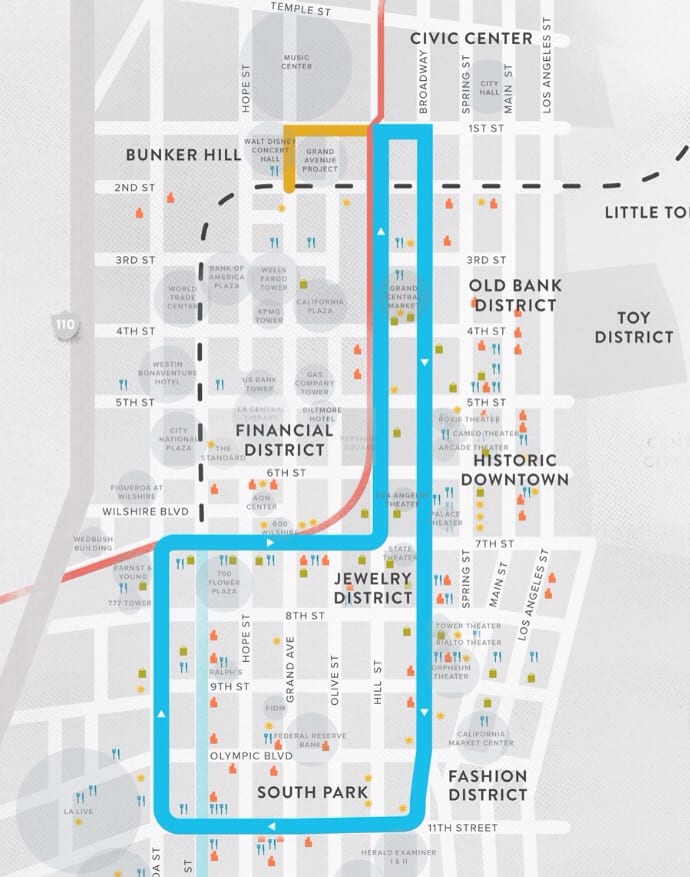 Mapa de la ruta del tramvía.