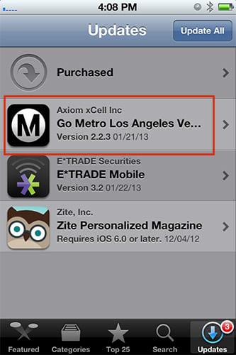 -Actualización del iPhone