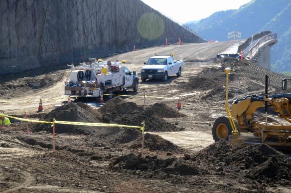 Onramp on Skirball during construction