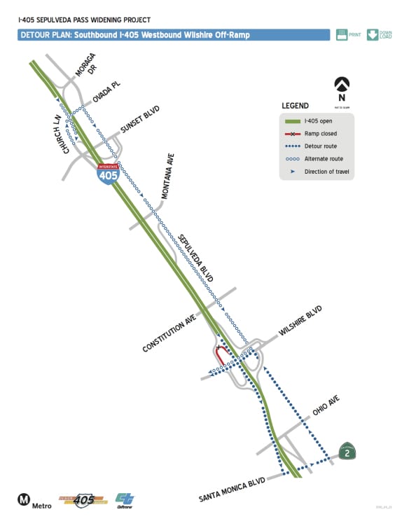 Cierre rampa autopista 405