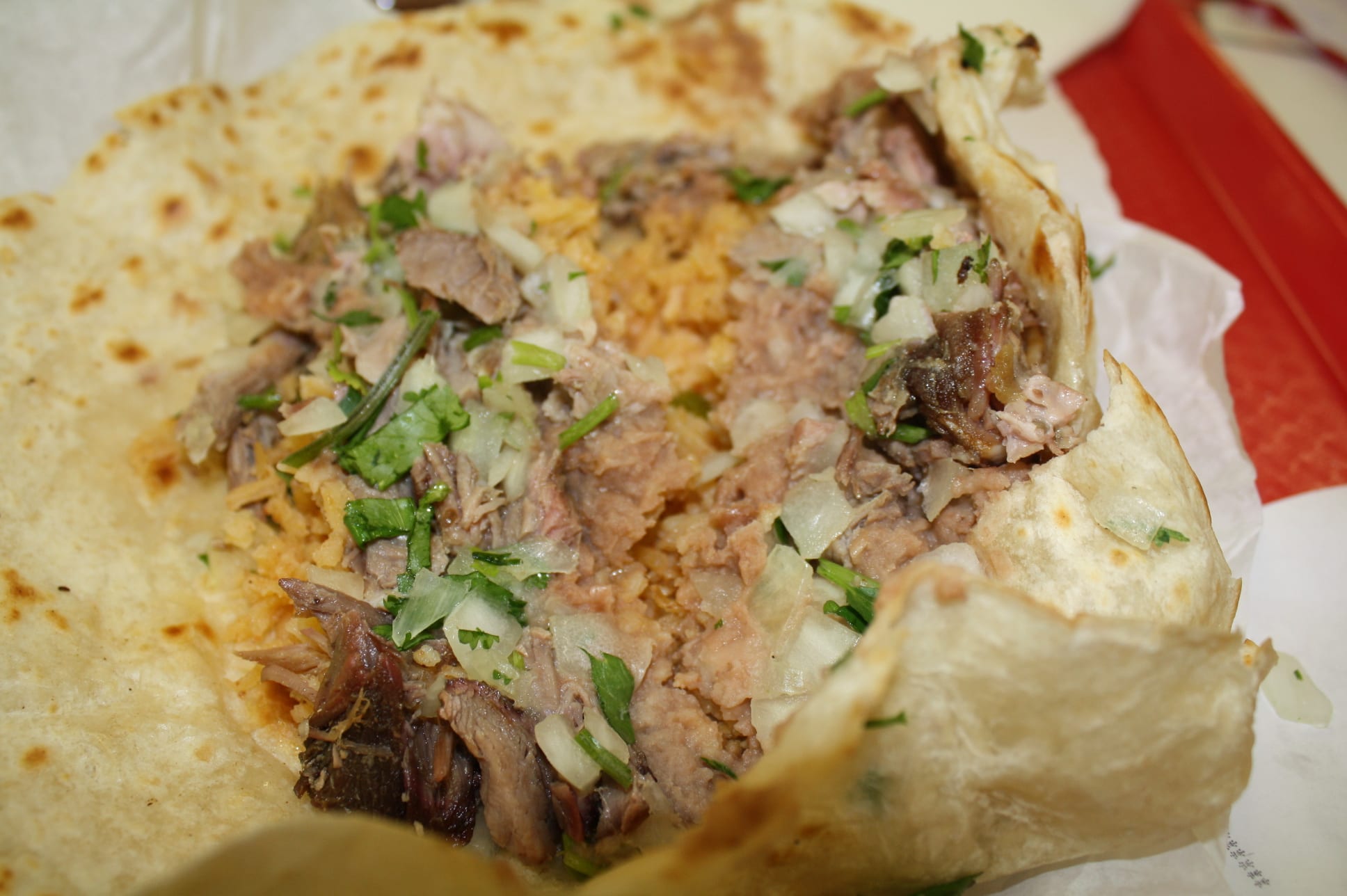 Burrito abierto