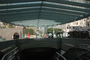 Otra vista del pabellón en Pershing Square. Foto: José Ubaldo/Metro.