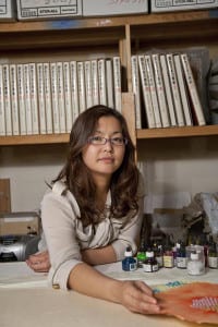 Wakana Kimura en su estudio.