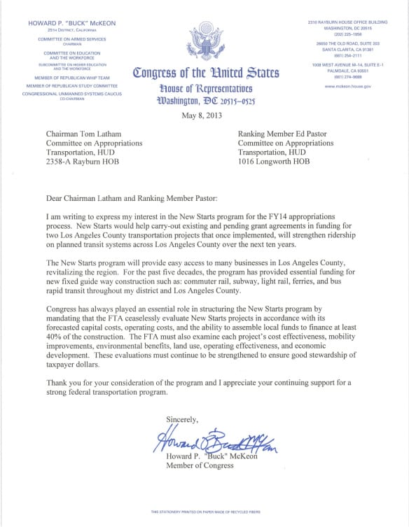 Buck McKeon new_starts_letter_to_appropriations_mckeon