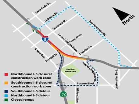 mapa I-5:SR-170