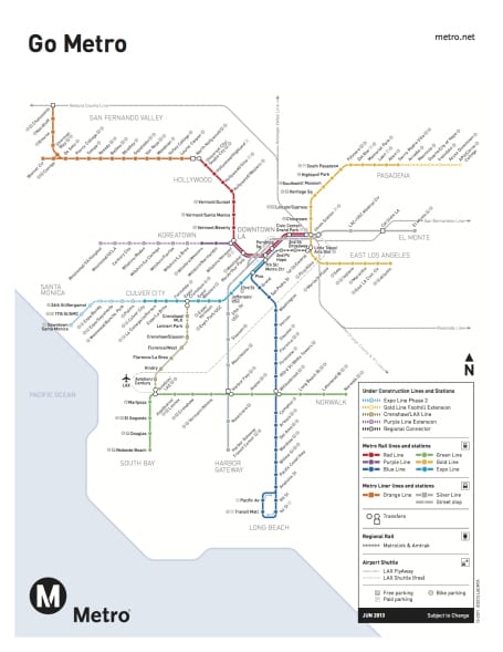Mapa Metro Rail