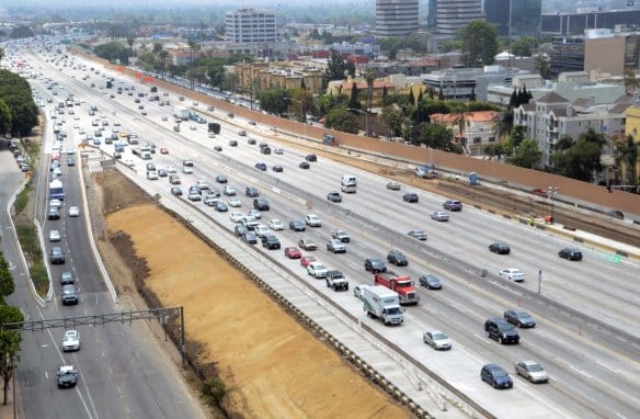 Vista general de la sección abierta al tráfico del nuevo carril. Foto: Dave Sotero/Metro.