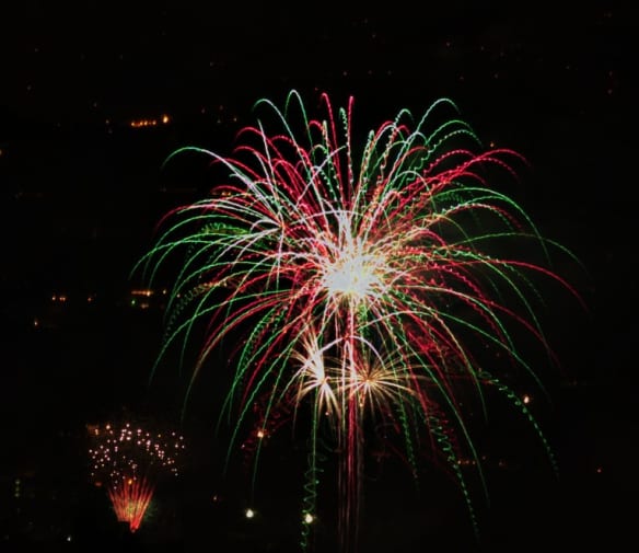 Fuegos artificiales del 4 de Julio. Foto: Kris Subramanian.