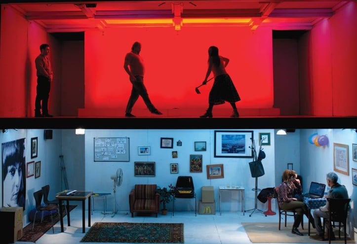 Escena de la obra "Cineastas". Foto: Facebook.