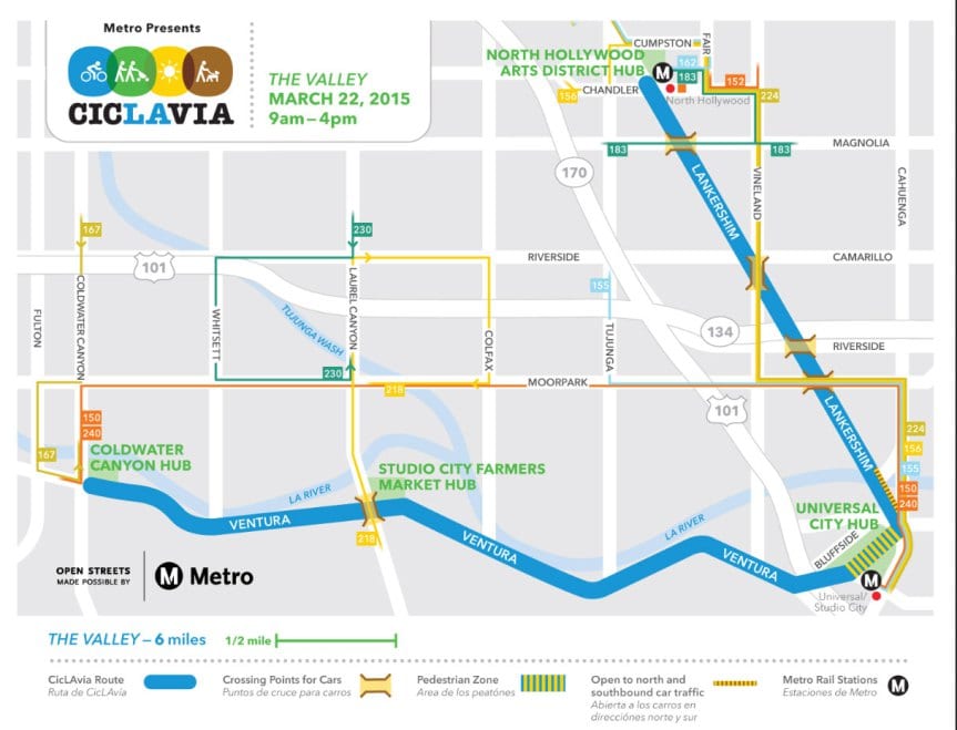 ciclavia map san fernando