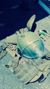 El chaleco antiexplosivos del sargento Walter pesa ¡45 libras!