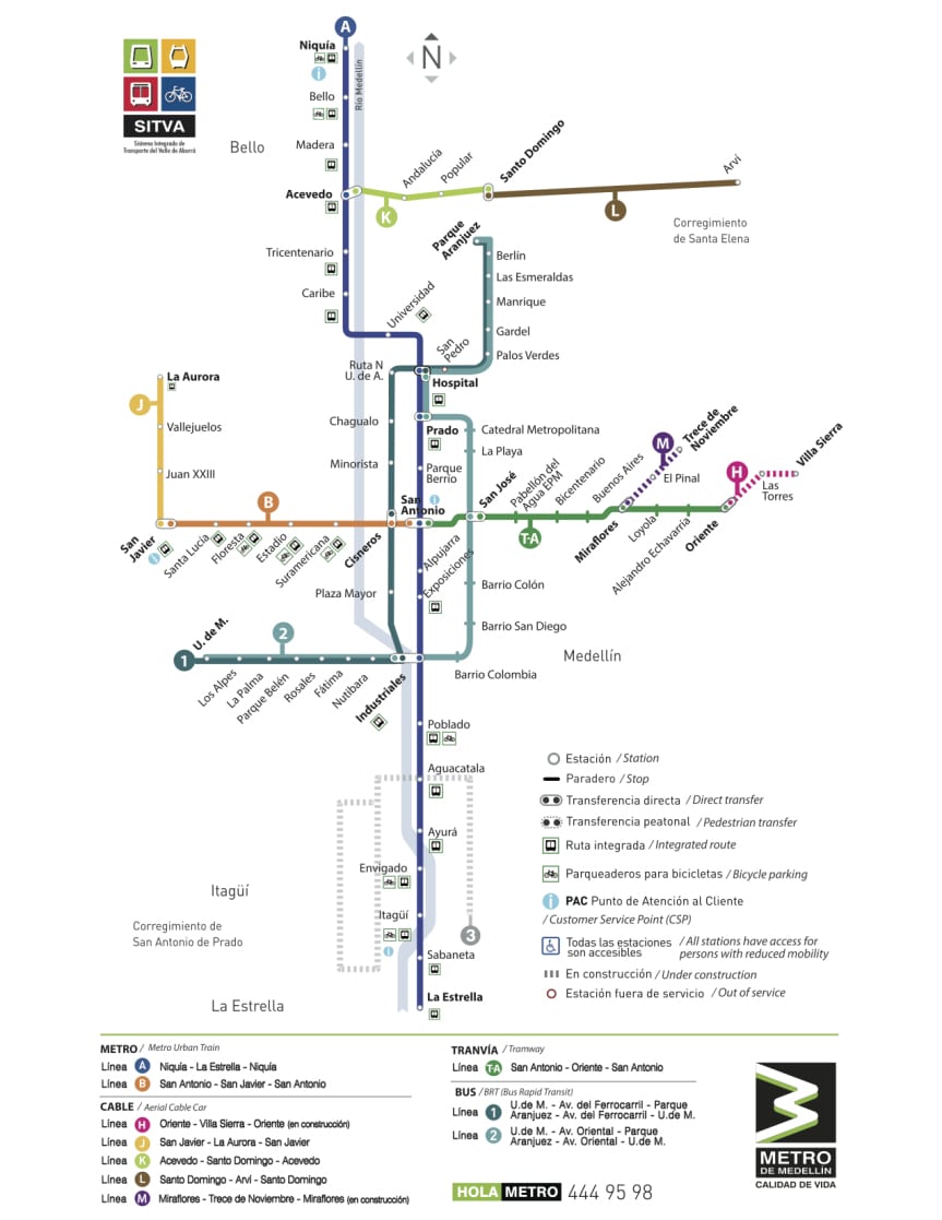 mapa Medellín
