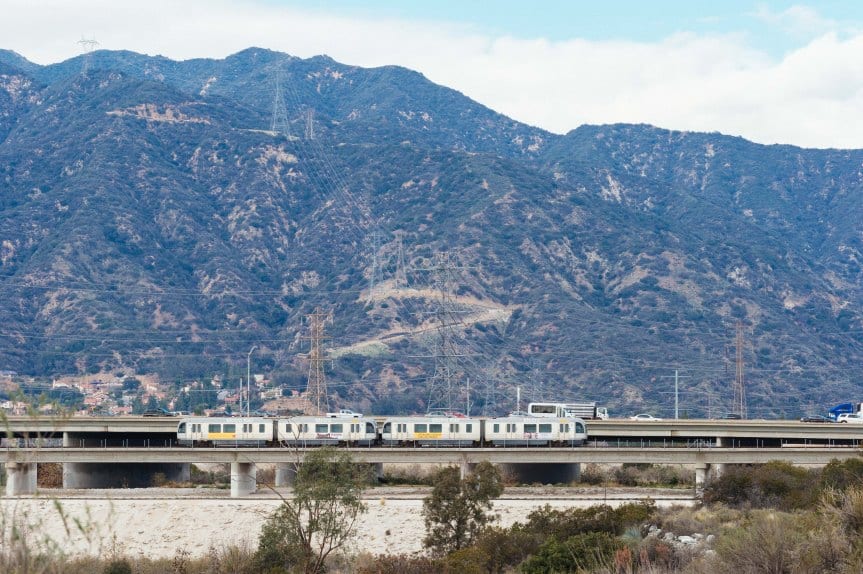 Tren de la Línea Dorada en Irwindale. Foto: Steve Hamon/Metro.