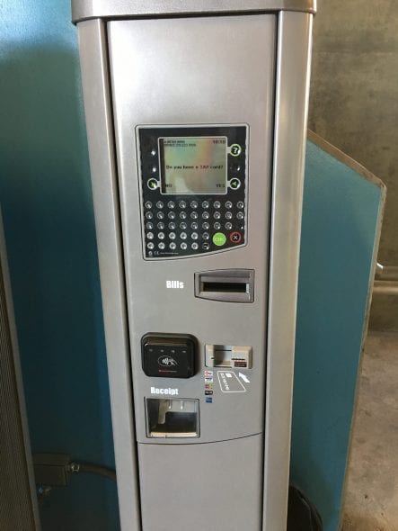 Máquinas para el pago de estacionamiento.
